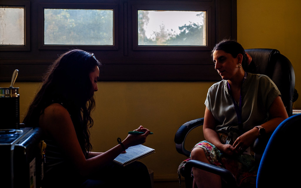 Dra. Carla Hermann en el laboratorio
